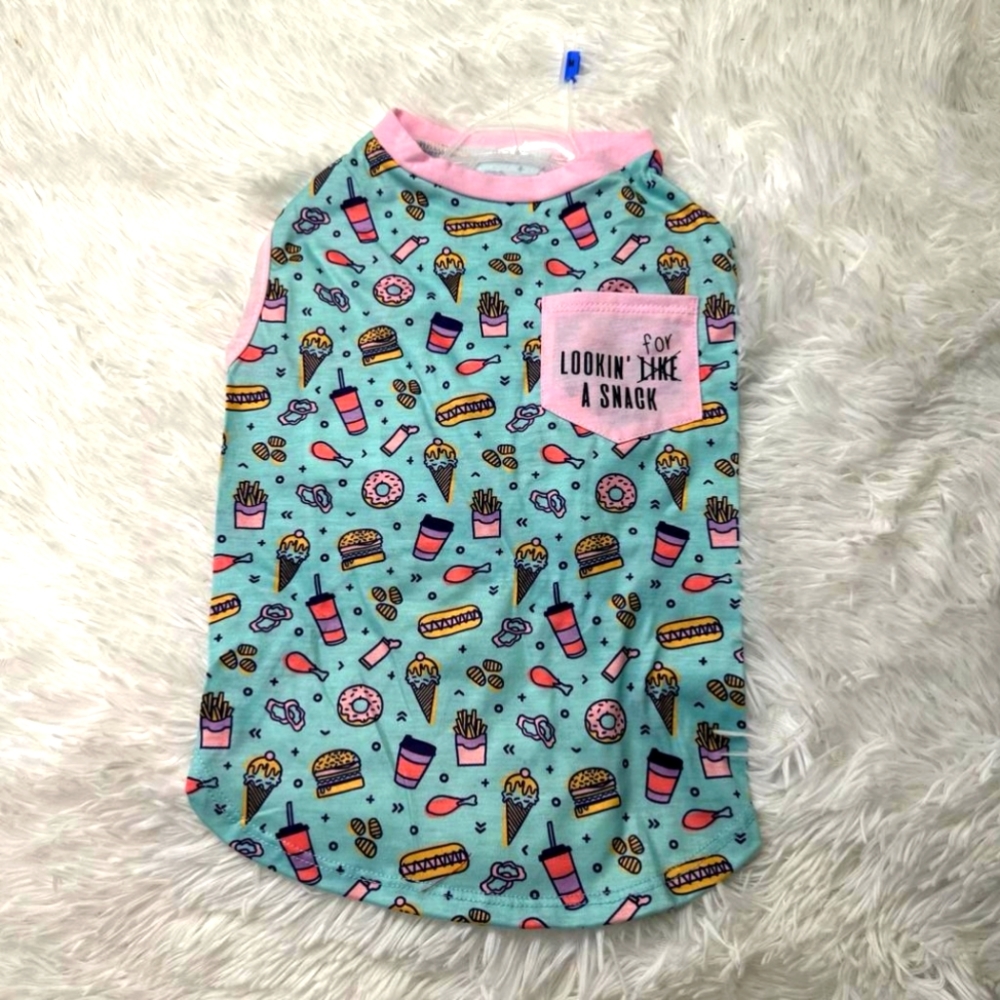 Coco Lane Couture "LOOKIN' FOR A SNACK" Doggy Tee, M